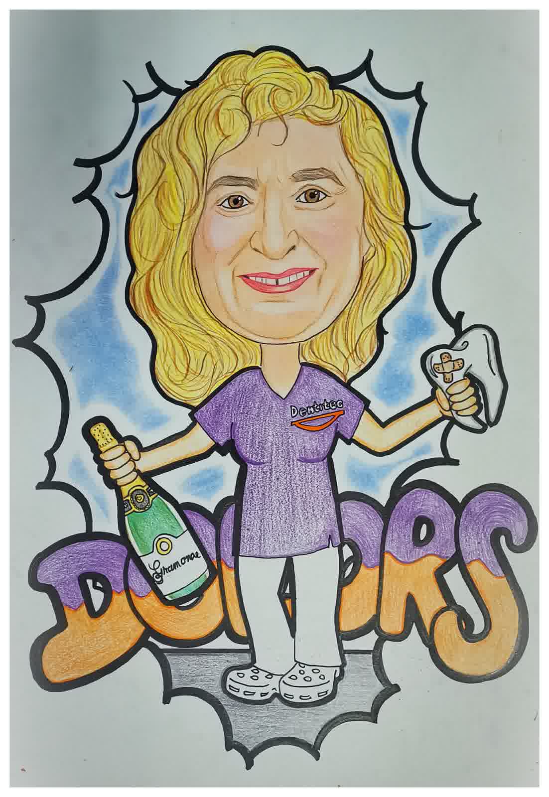 Caricatura professional de dentista